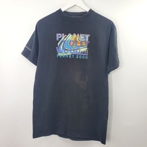 Vintage 2000 Planet Hollywood San Francisco Big Logo Graphic Tee Shirt Black